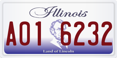 IL license plate A016232