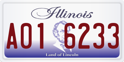 IL license plate A016233