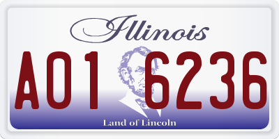 IL license plate A016236