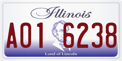 IL license plate A016238