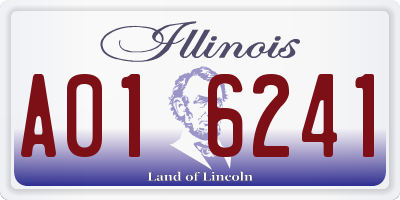 IL license plate A016241