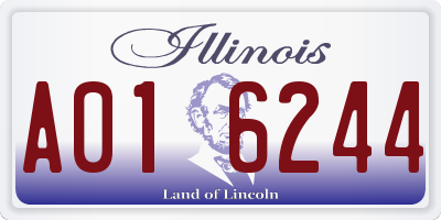 IL license plate A016244