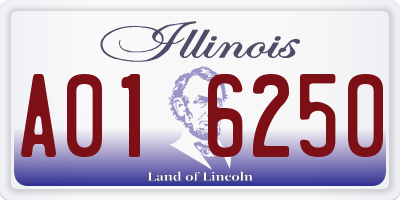 IL license plate A016250