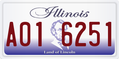 IL license plate A016251
