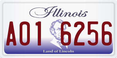 IL license plate A016256