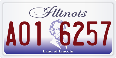 IL license plate A016257