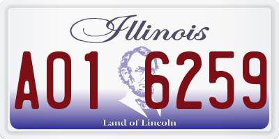 IL license plate A016259