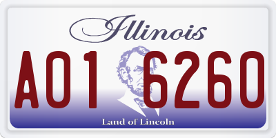IL license plate A016260