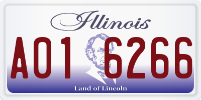 IL license plate A016266