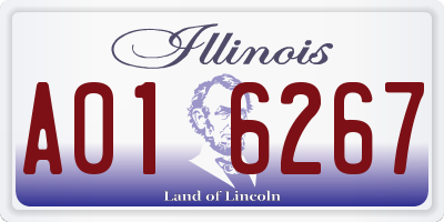IL license plate A016267