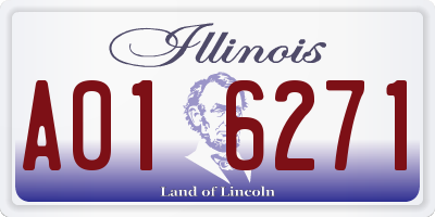 IL license plate A016271