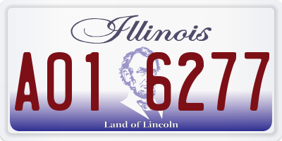 IL license plate A016277