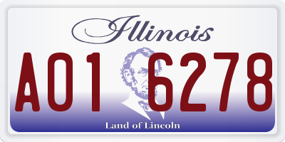 IL license plate A016278