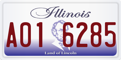 IL license plate A016285