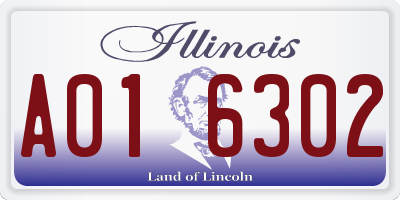 IL license plate A016302