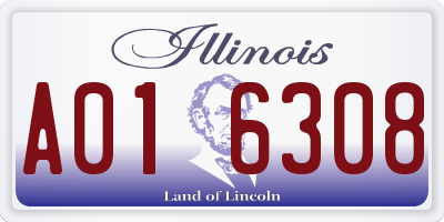 IL license plate A016308