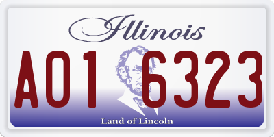 IL license plate A016323
