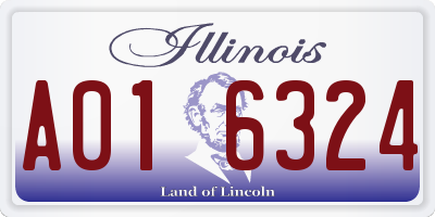 IL license plate A016324