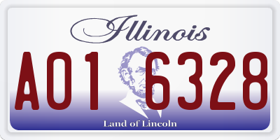 IL license plate A016328