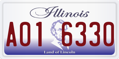 IL license plate A016330