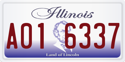 IL license plate A016337