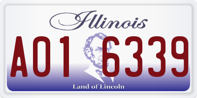 IL license plate A016339