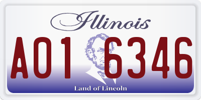 IL license plate A016346