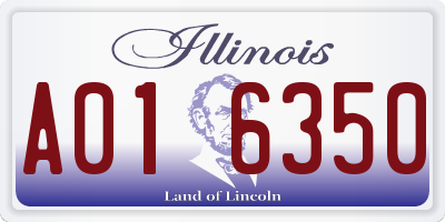 IL license plate A016350