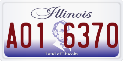 IL license plate A016370