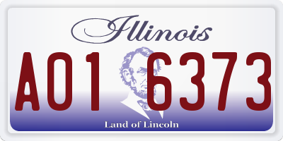 IL license plate A016373