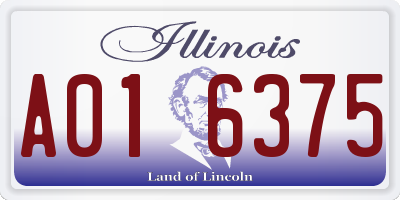 IL license plate A016375