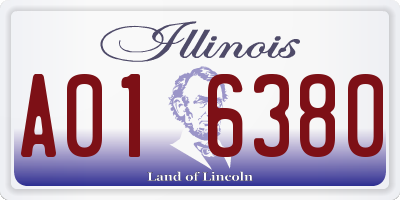 IL license plate A016380