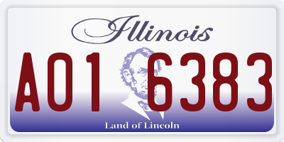 IL license plate A016383