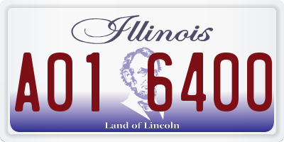 IL license plate A016400