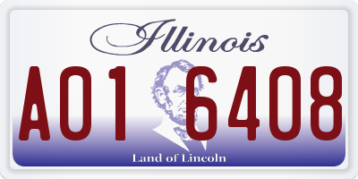 IL license plate A016408