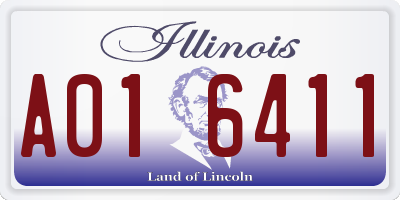 IL license plate A016411