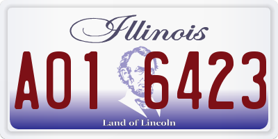IL license plate A016423