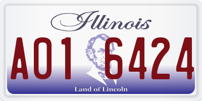 IL license plate A016424