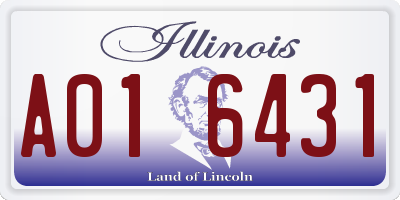 IL license plate A016431