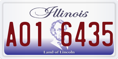 IL license plate A016435
