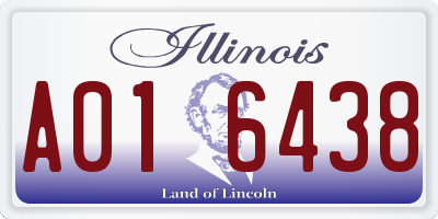 IL license plate A016438