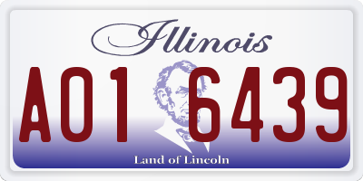 IL license plate A016439