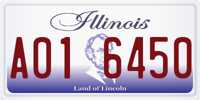 IL license plate A016450