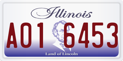 IL license plate A016453