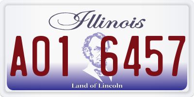 IL license plate A016457