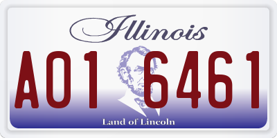 IL license plate A016461