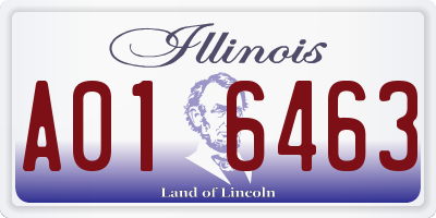 IL license plate A016463