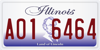 IL license plate A016464