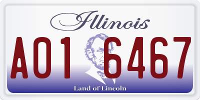 IL license plate A016467
