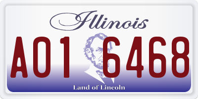 IL license plate A016468